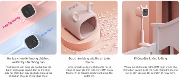 Camera EZVIZ BM1 Chuyên Dụng Giám Sát Bé – Màu Hồng