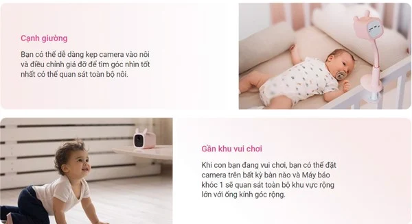 Camera EZVIZ BM1 Chuyên Dụng Giám Sát Bé – Màu Hồng