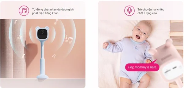Camera EZVIZ BM1 Chuyên Dụng Giám Sát Bé – Màu Hồng