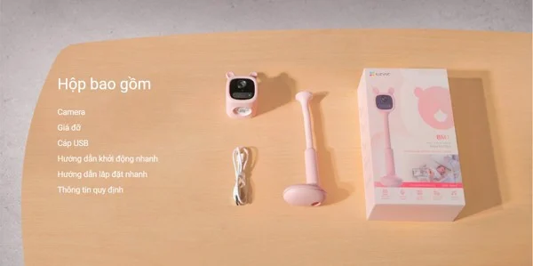Camera EZVIZ BM1 Chuyên Dụng Giám Sát Bé – Màu Hồng
