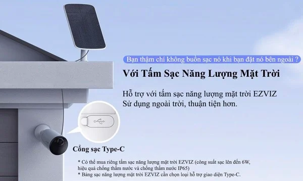 Camera Ngoài Trời Dùng Pin Ezviz CB3 Bản 2MP 1080P