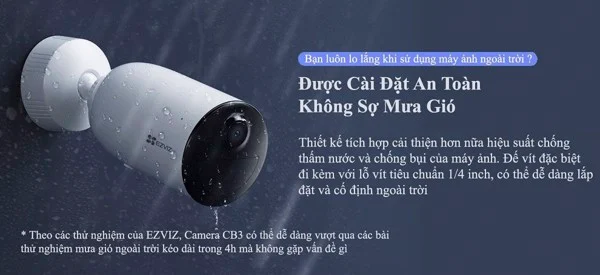 Camera Ngoài Trời Dùng Pin Ezviz CB3 Bản 2MP 1080P