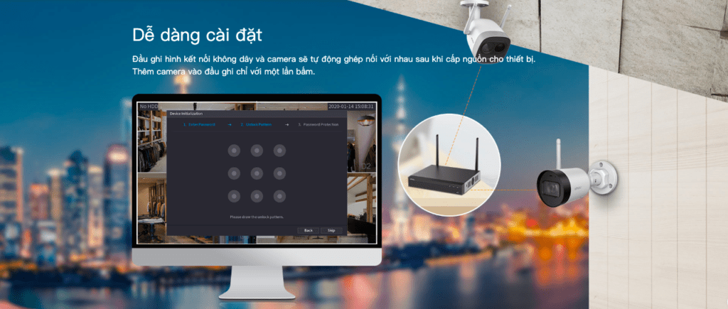 Đầu ghi hình Wifi Camera IMOU 8 kênh 1080P NVR1104HS-W-S2