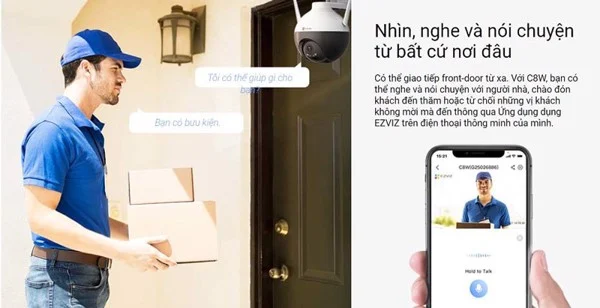 Camera ngoài trời Ezviz C8W – 4MP có màu ban đêm