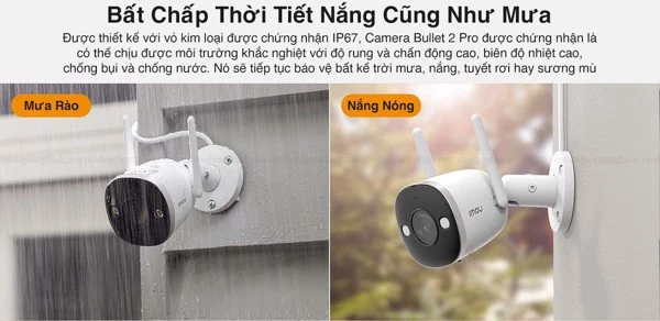 Camera Ngoài Trời IMOU Bullet 2 Pro 4Mp
