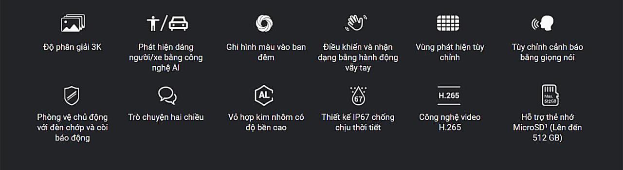 Camera ngoài trời Ezviz H3 bản 5MP quay phim 3K