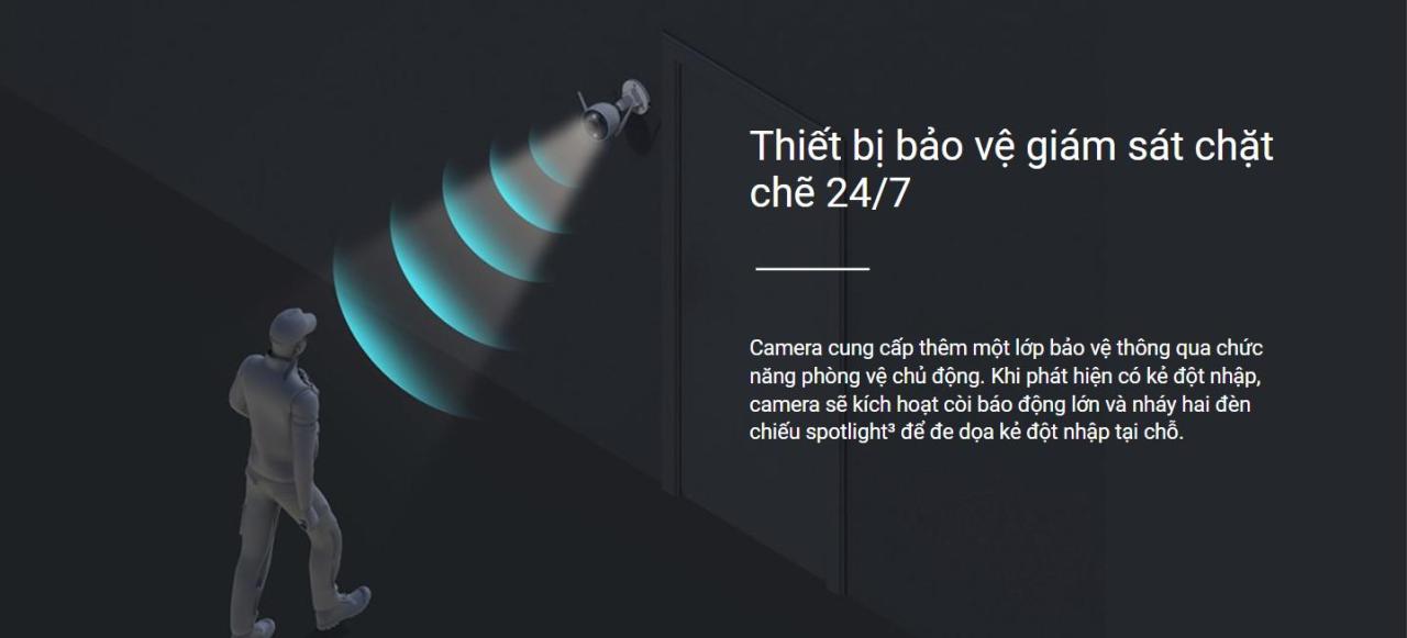 Camera ngoài trời Ezviz H3 bản 5MP quay phim 3K