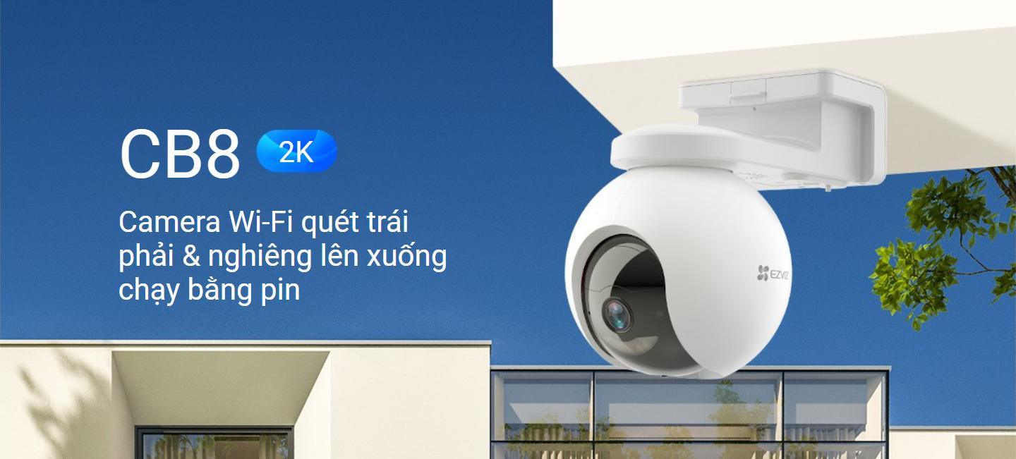 Camera quay quét ngoài trời Dùng Pin Ezviz CB8 bản 3MP