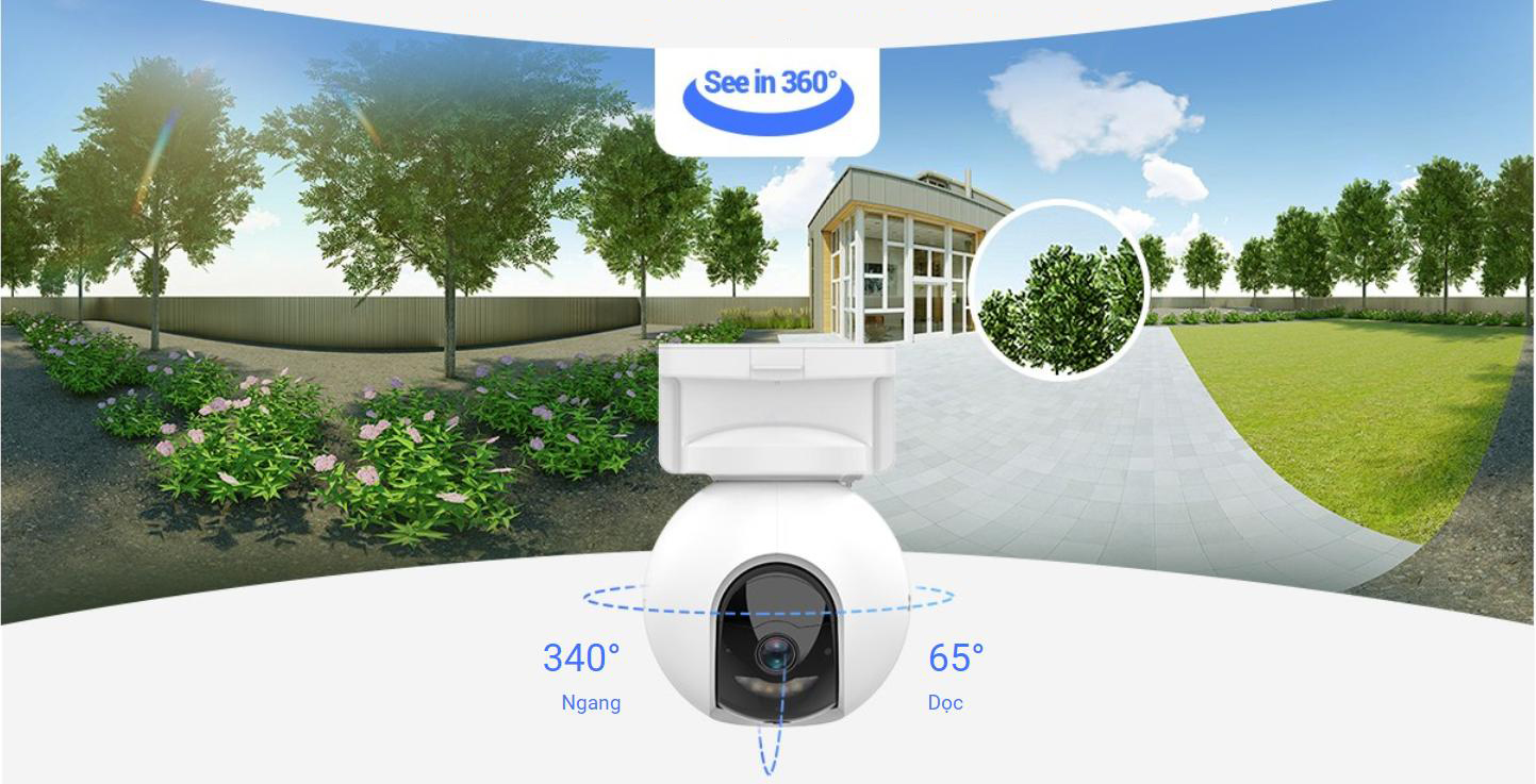Camera quay quét ngoài trời Dùng Pin Ezviz CB8 bản 3MP