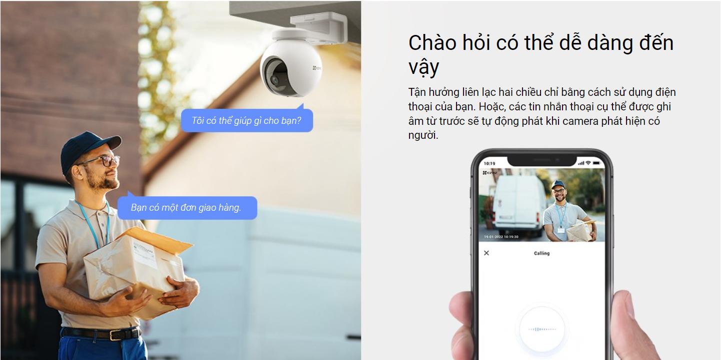 Camera quay quét ngoài trời Dùng Pin Ezviz CB8 bản 3MP