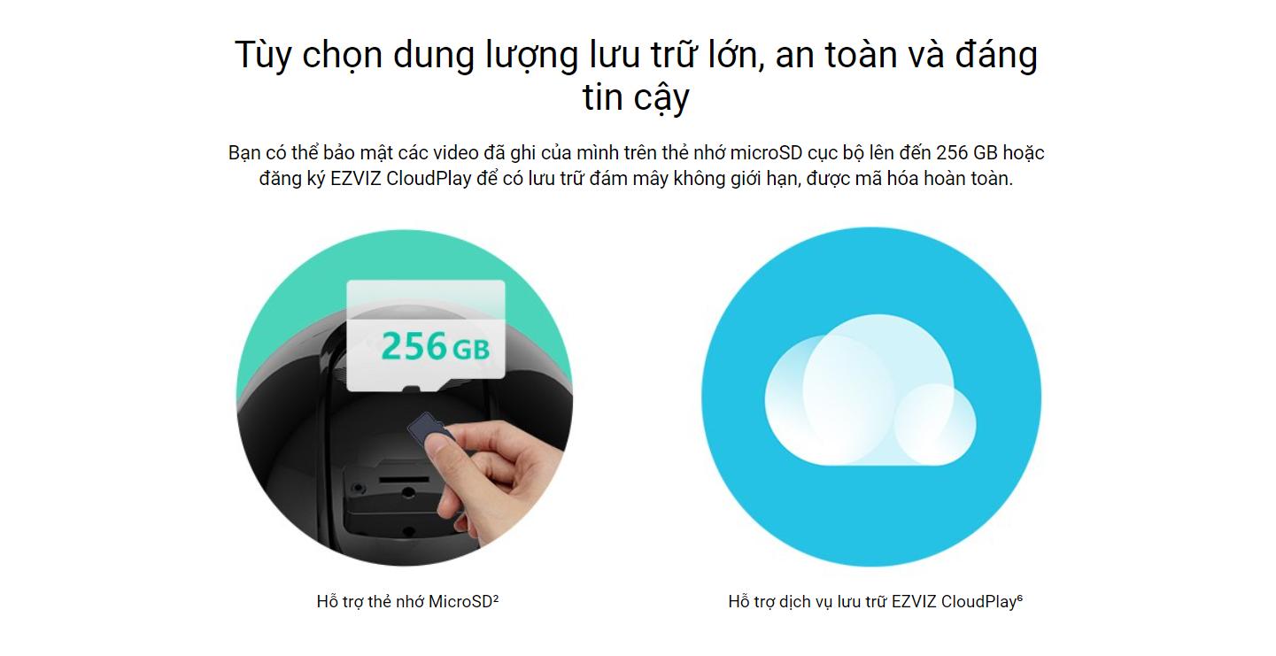 Camera quay quét ngoài trời Dùng Pin Ezviz CB8 bản 3MP