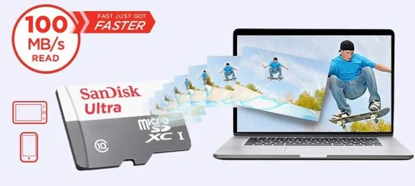 Thẻ Nhớ MicroSDXC SanDisk Ultra 32GB 100MB/s không Adapter