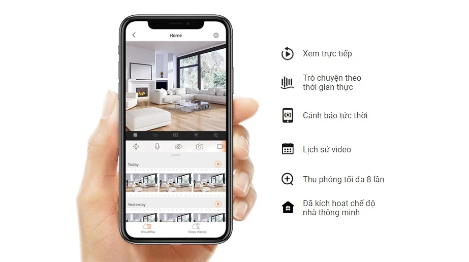 Camera Ezviz wifi thông minh C8C có màu ban đêm, xoay 360 độ 2.0 MP, HD1080P