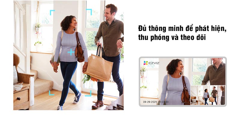Camera IP Wifi Trong Nhà Ezviz C6 4MP/2K+ – Xoay 360 độ – Đàm Thoại 2 chiều – Điều khiển và nhận dạng hành động vẫy tay