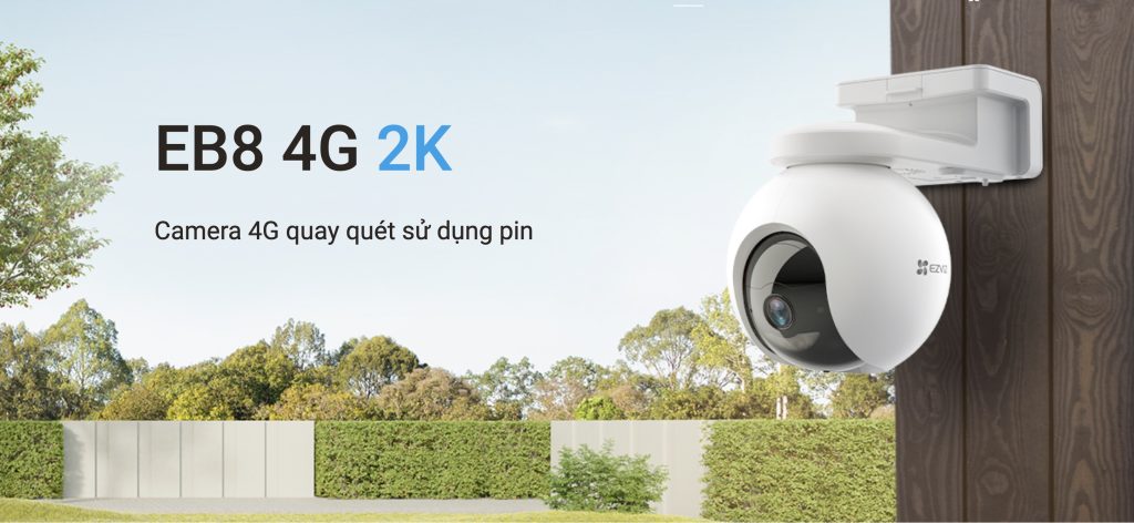 Camera 4G Ezviz EB8 2K 3MP dùng pin