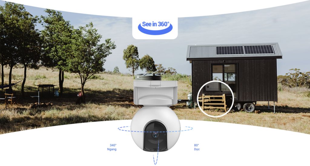 Camera 4G Ezviz EB8 2K 3MP dùng pin