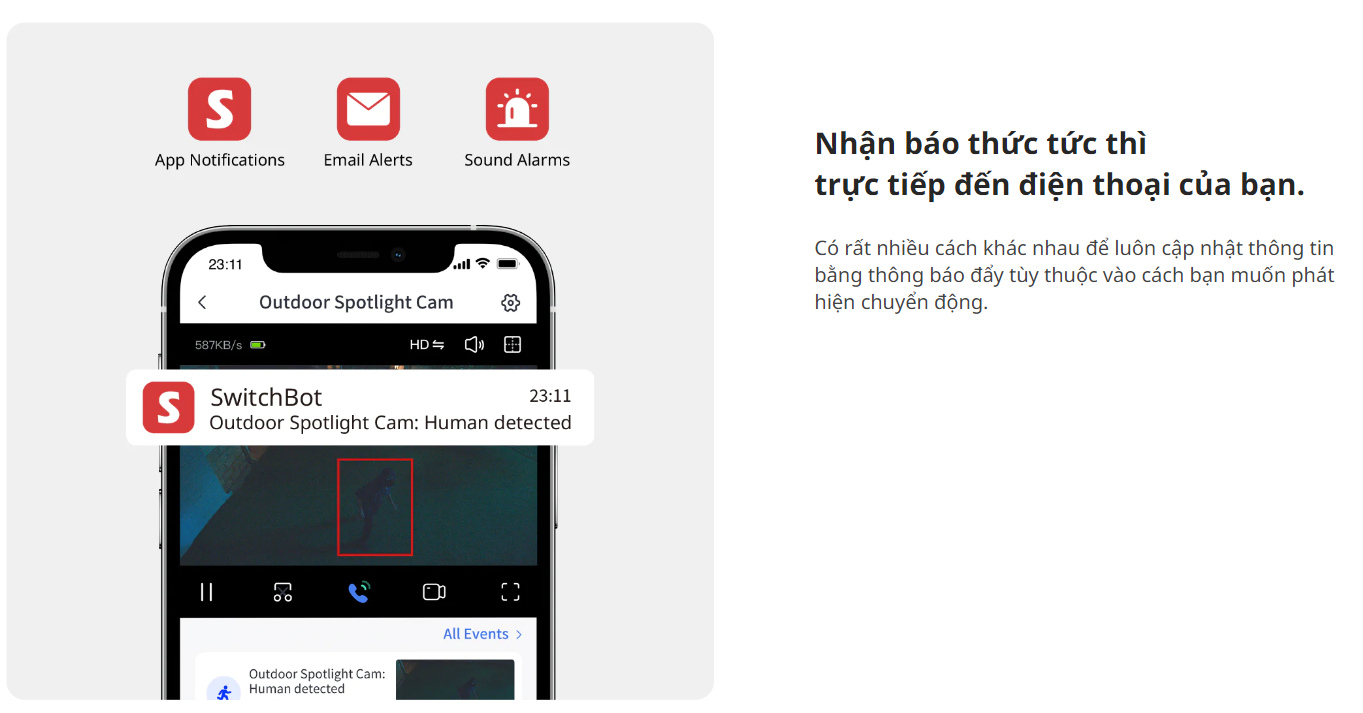 Camera thông minh ngoài trời SwitchBot Outdoor Spotlight