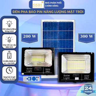 Đèn Pha Báo Pin 200W ánh sáng trắng cực sáng LP200