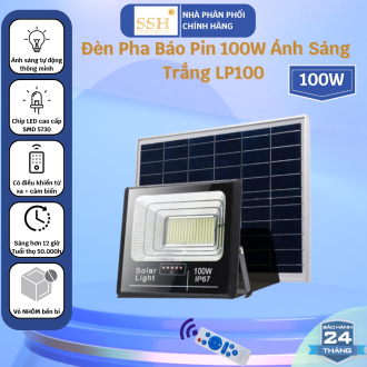 Đèn Pha Báo Pin 100W ánh sáng vàng sang trọng LPV100