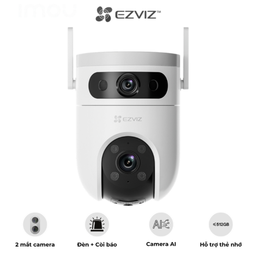 Camera ngoài trời 2 mắt kép Ezviz H9c 10mp
