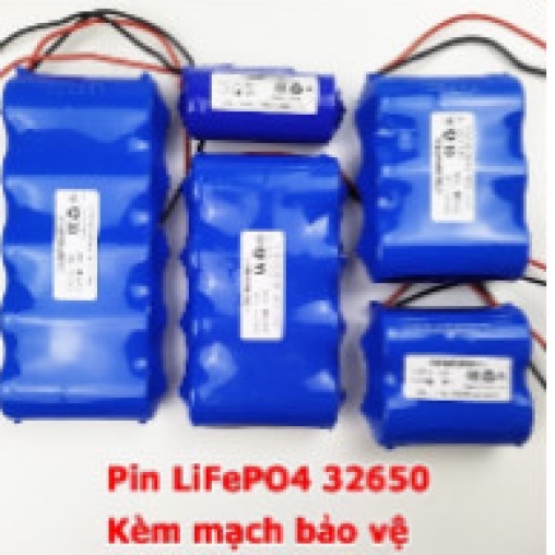 Pin Lithium LiFePO4 dung lượng 35.000mAh 3.2V kèm mạch bảo vệ 1S cho đèn năng lượng mặt trời 7PIN35AH