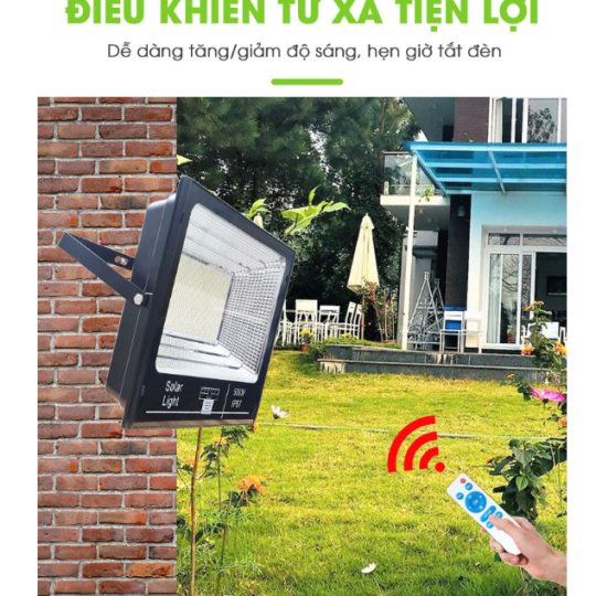 Đèn Năng Lượng Mặt Trời | Đèn Pha Báo Pin 500W ánh sáng trắng công suất cao LP500