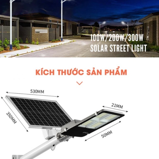 Đèn Năng Lượng Mặt Trời| Đèn Bàn Chải 100W sáng trắng cao cấp BC100
