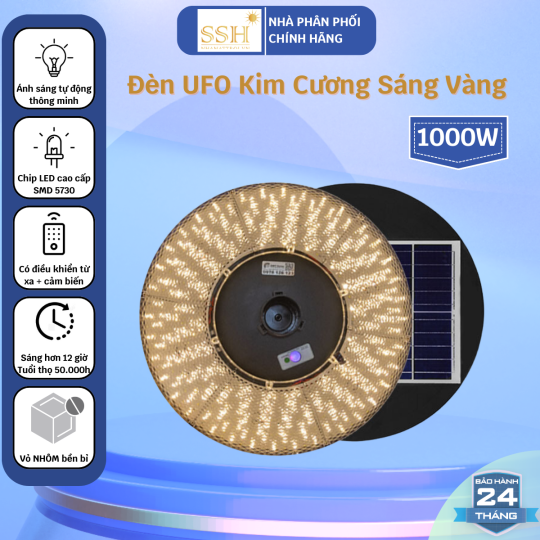 Đèn UFO 1000W ánh sáng vàng