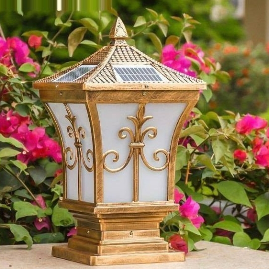 Đèn Năng Lượng Mặt Trời | Đèn Trụ Cổng Hình Tháp size 20cm 3 chế độ màu TC20-T